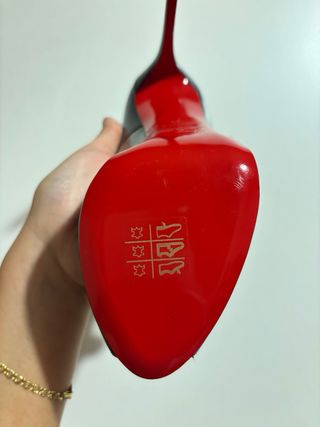 Zapatos Christian Louboutin Talla 36 Negros Rojos