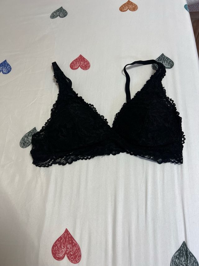 Sujetador de encaje negro