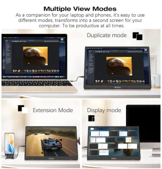 Monitor portátil táctil HD 16" 1920x1200 NUEVO