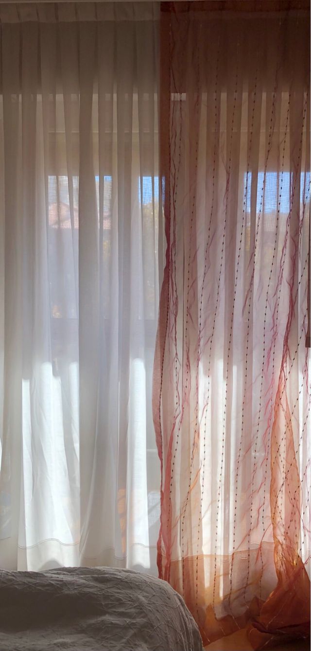 2 Cortinas Transparentes