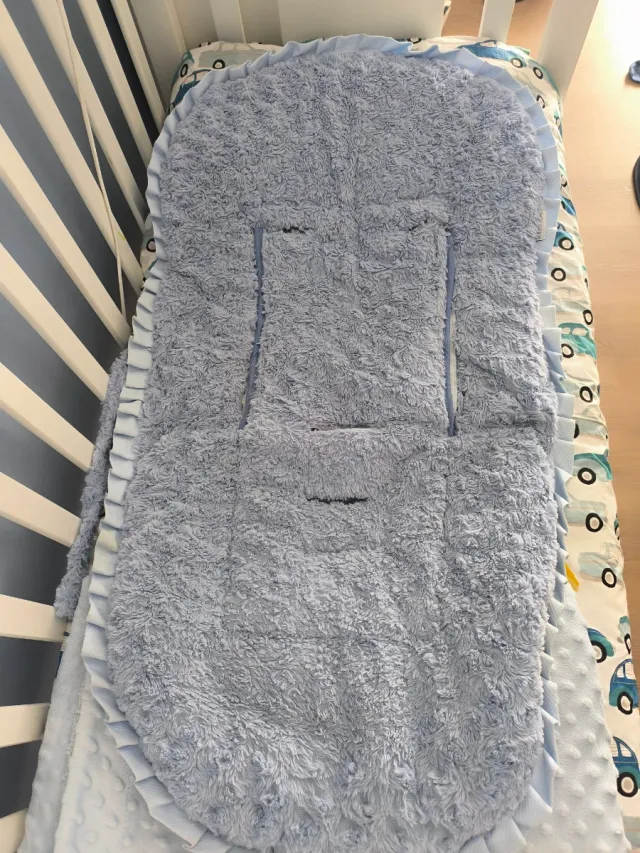 Saco de bebé de pelo azul