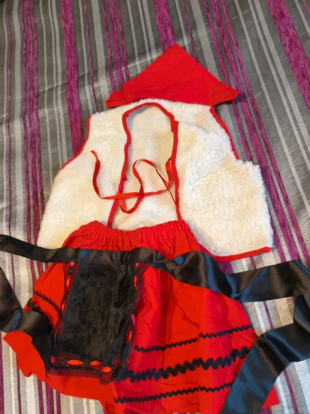 Disfraz traje pastorcita-asturiana hecho a mano T3