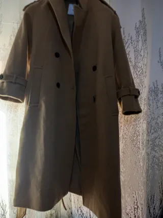 Gabardina marrón mujer