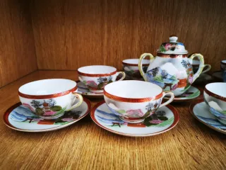 Set Tazze Caffè Porcellana Cinese