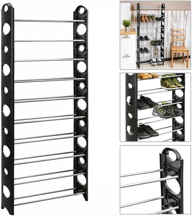 Zapatero 30 pares Organizador Negro 10 Niveles