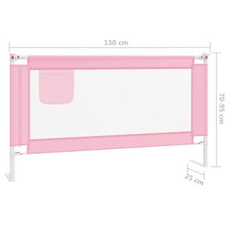 Barandilla Cama Rosa Tela 150cm