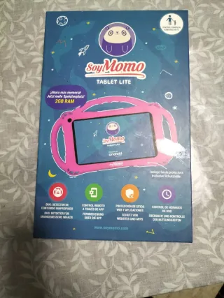 Tablet infantil rosa con funda