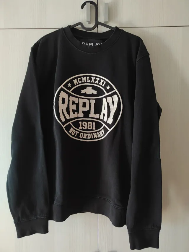 Sudadera Replay Negra Hombre