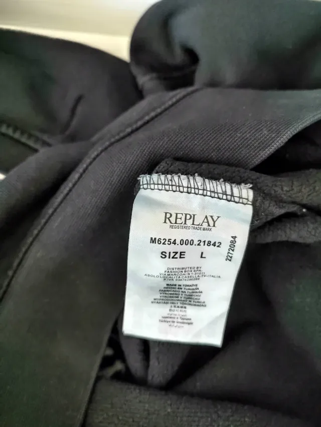 Sudadera Replay Negra Hombre