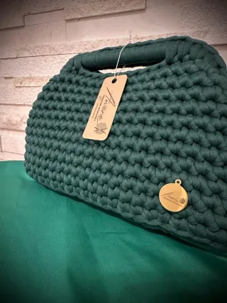 Borsetta uncinetto fatta a mano #verde
