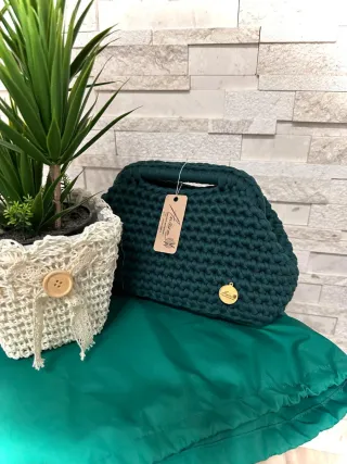 Borsetta uncinetto fatta a mano #verde