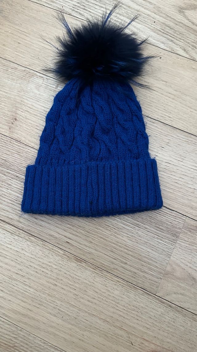 Gorro Moncler Azul con pompón