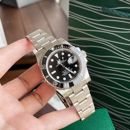 Reloj Rolex Submariner Negro/Plateado