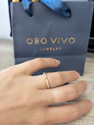Anillo Oro Fino Circonitas
