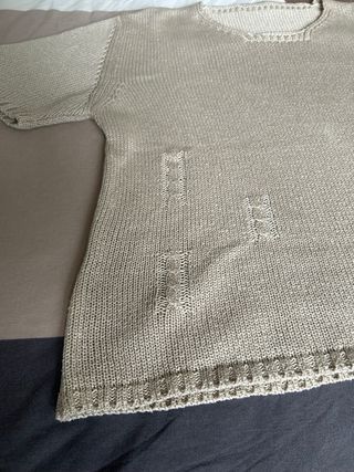 Maglioncino a maniche corte beige