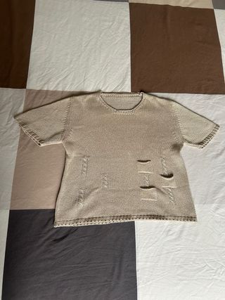 Maglioncino a maniche corte beige