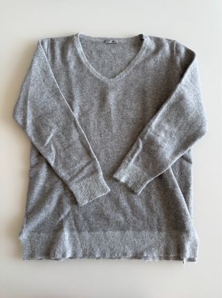 Pullover Fiorella Rubino in cashmere grigio