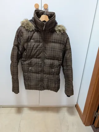 Abrigo Columbia Mujer Marrón Plumas