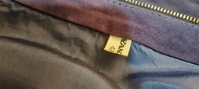 Cazadora Yanko Piel Mujer Talla 42 Azul/Morado