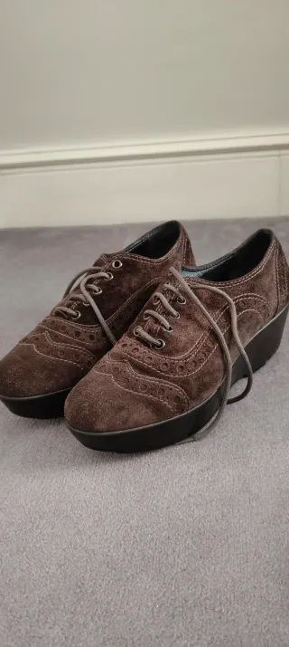 Zapatos de plataforma de ante