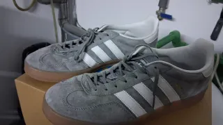 Adidas Gazelle Talla 44 Gris/Blanco