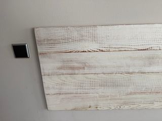 Cabezal cama madera pino decapado blanco