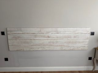 Cabezal cama madera pino decapado blanco