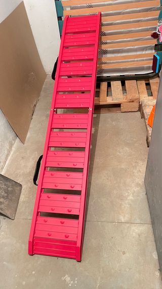 Rampa para moto roja plegable