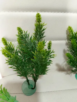 Lote 4 Plantas Acuario Pecera Plástico