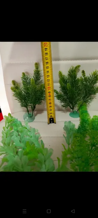 Lote 4 Plantas Acuario Pecera Plástico