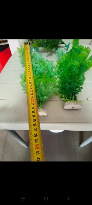 Lote 4 Plantas Acuario Pecera Plástico