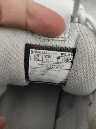 Zapatillas Fila Talla 41 Beige/Blanco