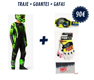 Traje Motocross Thor Red Bull Blanco
