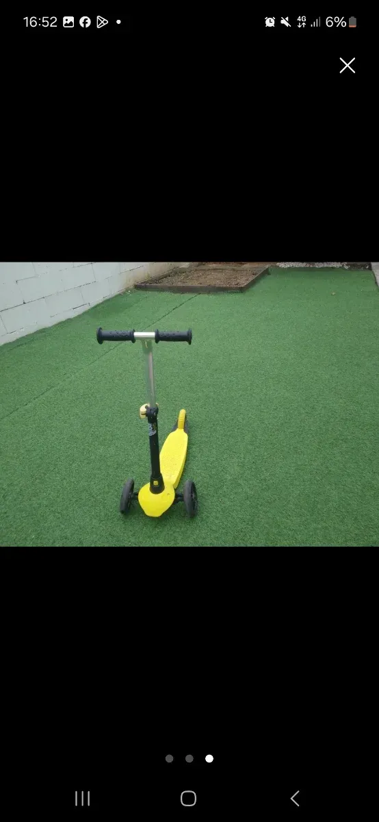 Patinete infantil 3 ruedas amarillo