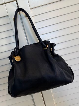 Borsa Furla Bucket Vera Pelle Nera