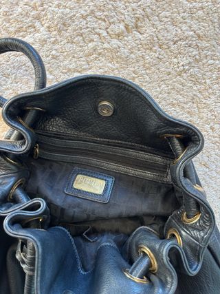 Borsa Furla Bucket Vera Pelle Nera