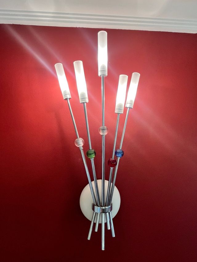 pareja Apliques de pared cristal colores