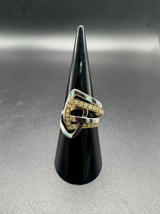 011-01-00403 ANILLO BICOLOR CIRCONITAS ORO 18K