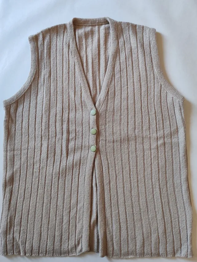 Chaleco de punto beige