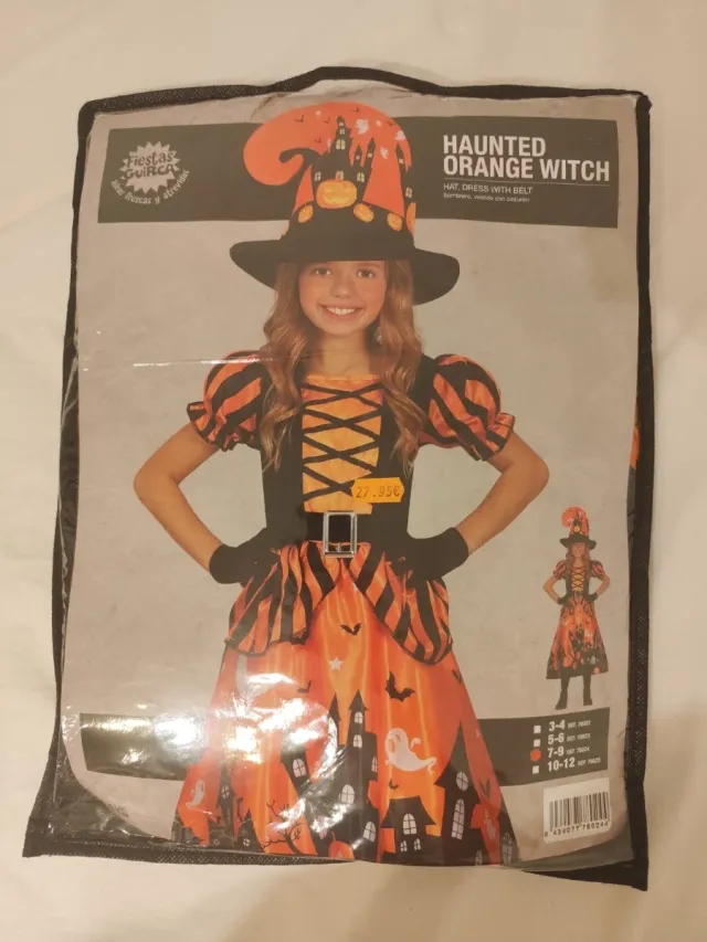 Disfraz Bruja Calabaza Niña Halloween