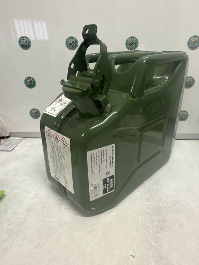 Bottiglia in metallo verde da 10 litri