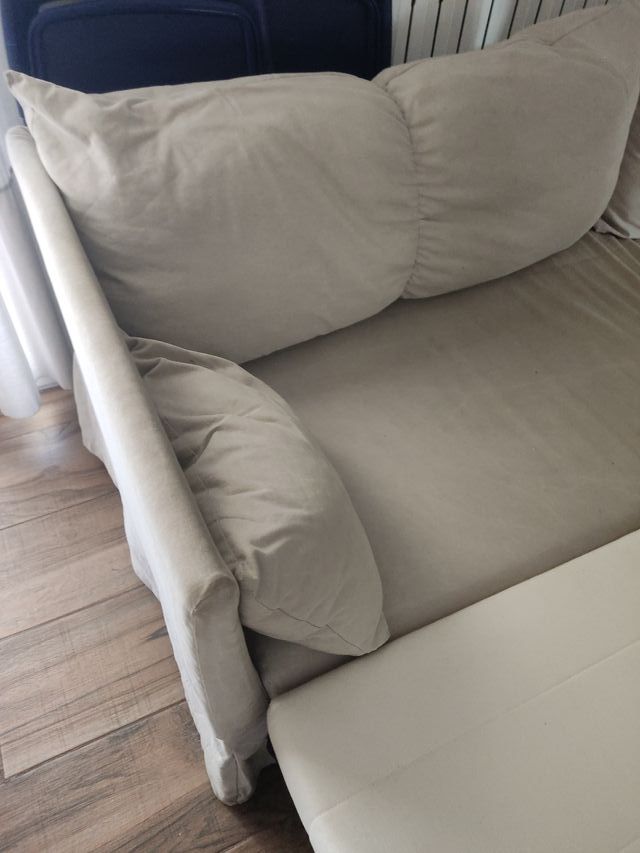 Sofá Cama Ikea Beige Tela