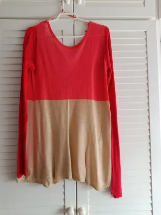 Jersey Sfera Talla M Beige y Naranja