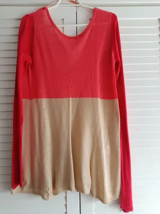 Jersey Sfera Talla M Beige y Naranja