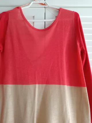 Jersey Sfera Talla M Beige y Naranja