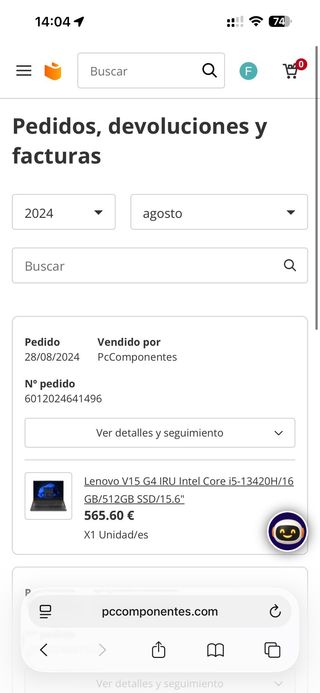 Portátil Lenovo 15 pulgadas - 2 años garantía 