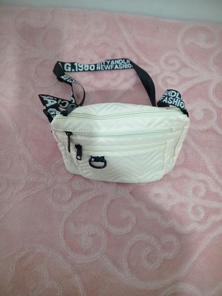 Bolso bandolera beige mujer