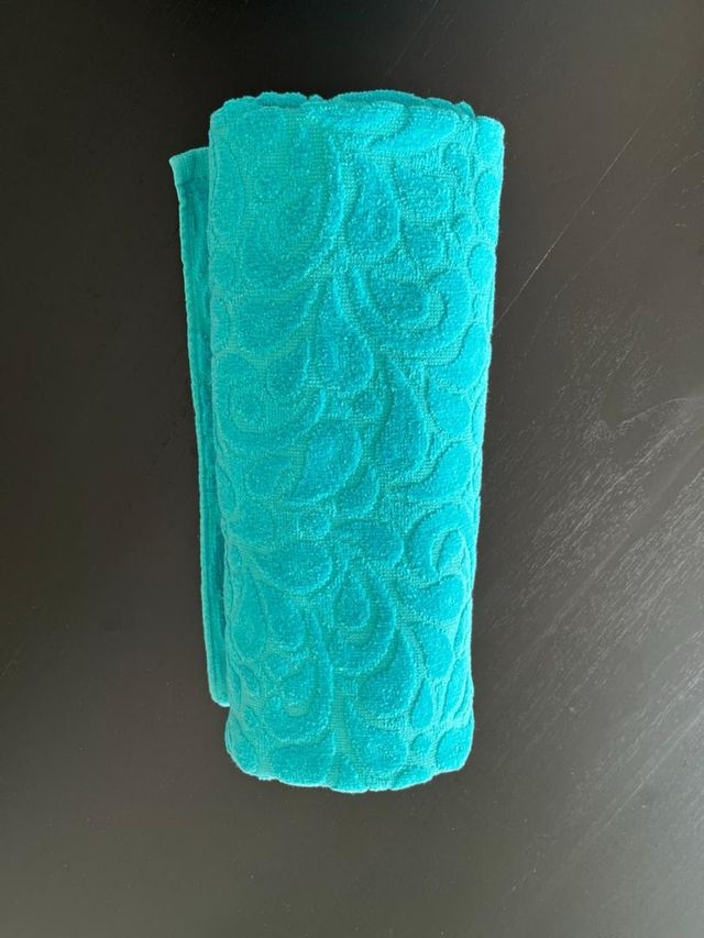 Toalla de algodón color turquesa