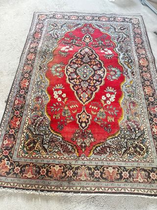 Alfombra de lana multicolor