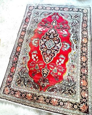 Alfombra de lana multicolor